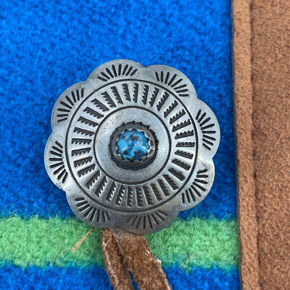 Pendleton Wool Vest Bright Blue Southwestern Rodeo Ranch Blanket Style Size M - Picture 5 of 13